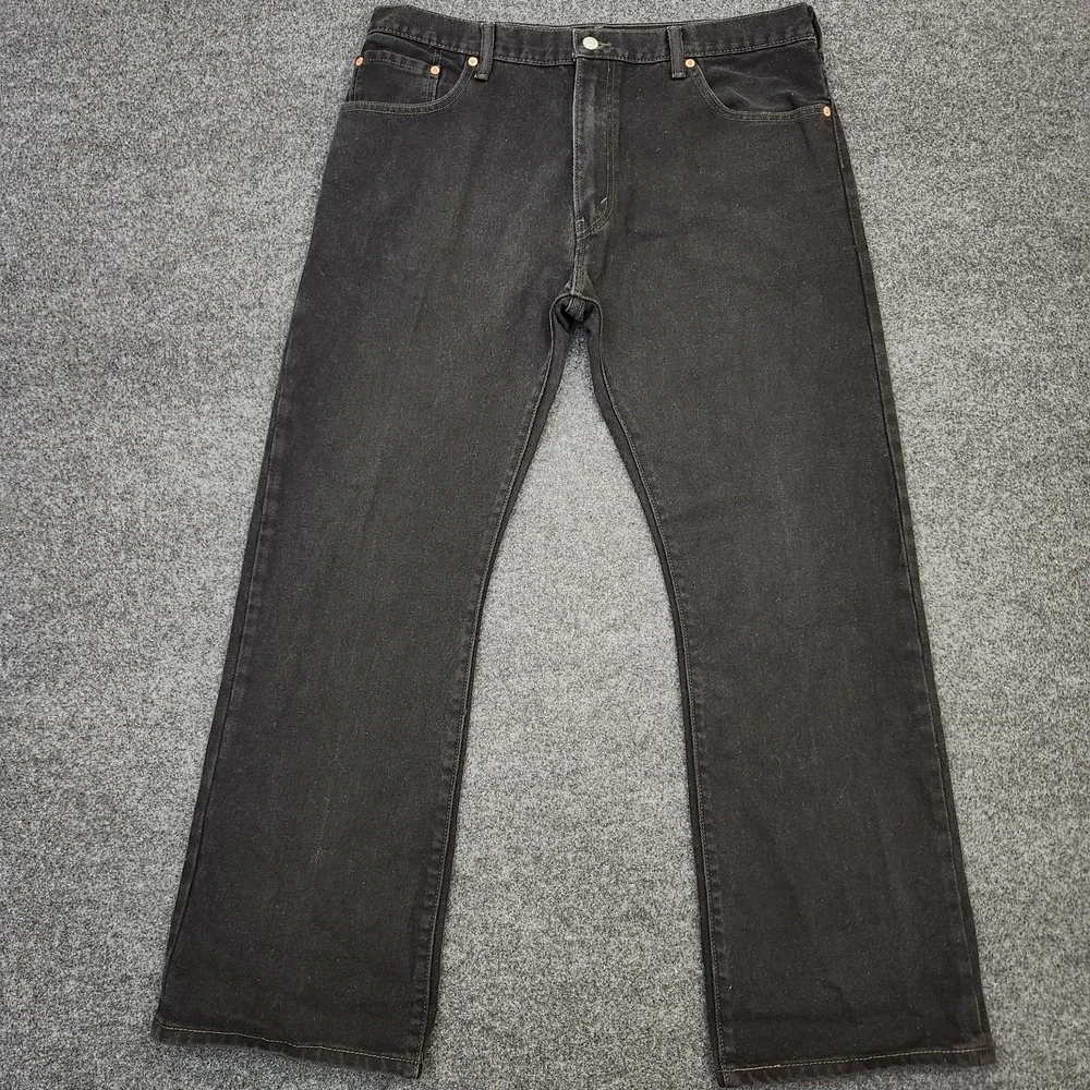 Levis 517 Mens 38x30 Black Denim Cotton Bootcut Jeans Cowboy Classic Ranch